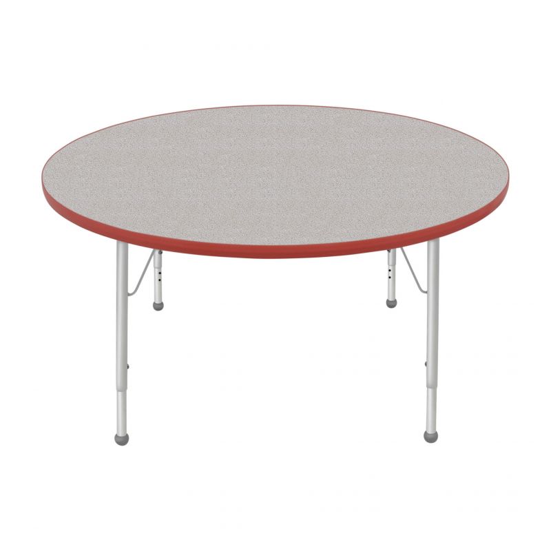 48" Round Table - Top Color: Gray Nebula, Edge Color: Red