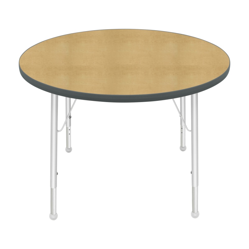 36" Round Table - Top Color: Maple, Edge Color: Graphite