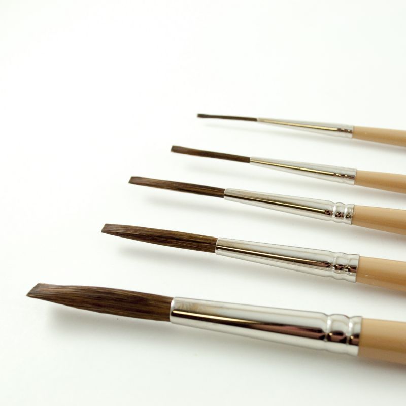 Series 2179 Lettering Quill, Brown Synthetic Mix - 6