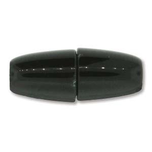 8.5 X 22Mm, Fits 4Mm Cord, Large Hole Magnetic Clasp- Black