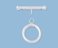 Sterling Silver Large Smooth Toggle - 21Mm