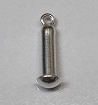 Sterling Silver 2.4 X 12.3Mm Bead Holder With Loop