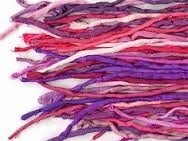 Hand Dyed Silk Strands - Pinks & Purples