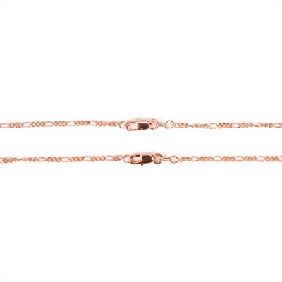 Figaro Chain - Rose Gold - 18 Inches