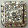 Loaded Square-20Mm-Crystal Ab/Silver