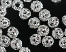 Sterling Silver Mesh Bead - 6Mm - 1.5Mm Hole Size