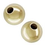14Kt Gold Filled Smooth Seamless Round Bead - 5Mm, 1.4Mm Hole