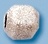 4Mm Frosted Rounded Square Sterling Silver Bead - 2Mm Hole Size