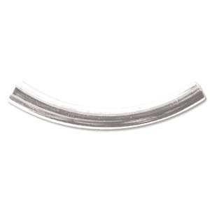 3.2 X 26Mm Plated Curved Tube-Silver