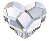 Swarovski 10Mm Heart Flat Back- Crystal