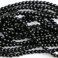6Mm Japanese Quality Acrylic Pearls - Black