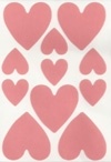 Double Sided Tape Die Cut Sheets - Hearts