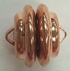 12Mm Swirl Plated Magnetic Clasp-Copper