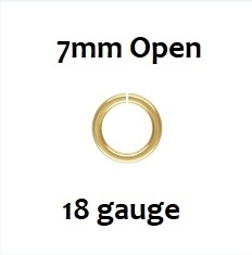 14K Gold Filled Open Jump Ring - 7Mm, 18Ga