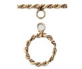 14Kt Gold Filled Double Twist Toggle Clasp- 16Mm
