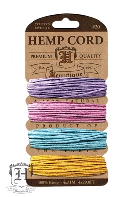 Hemptique Hemp Cord Set - 20# Test - Pastel