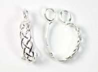 Sterling Silver Braided Hinged Donut Bail