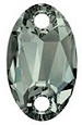 Swarovski 18 X 11Mm Sew On Owelet Black Diamond