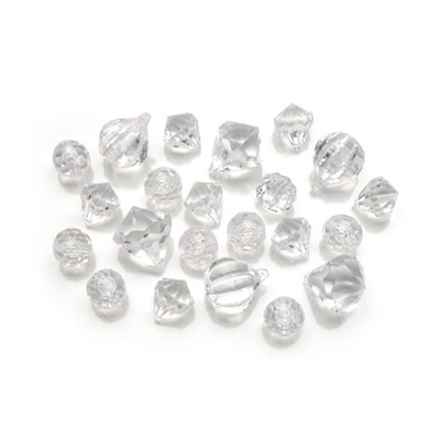 Diamond Gems Acrylic Clear Mix