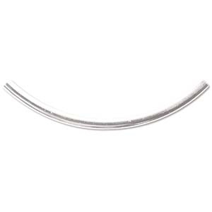 2 X 38Mm Plated Curved Tube-Silver