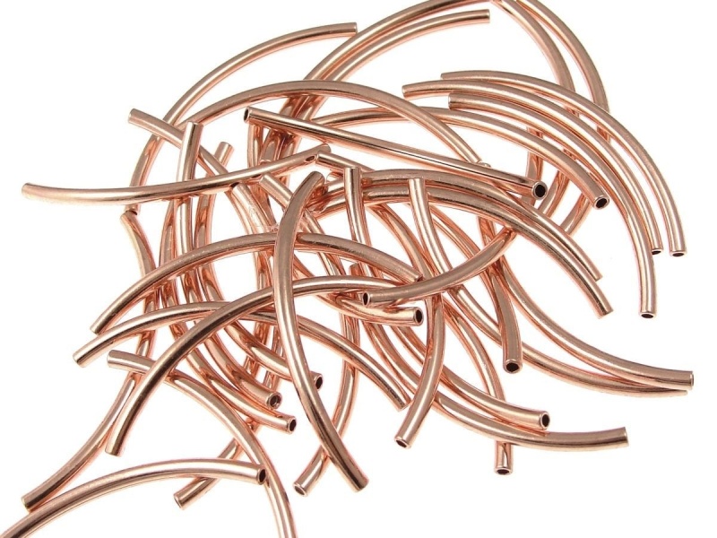 2 X 38Mm Plated Curved Tube- Copper