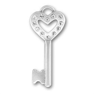 Crystal Heart Key