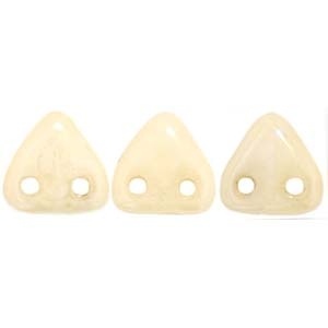Czechmates 2 Hole Triangle Beads-Opaque Luster Champagne