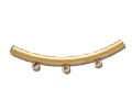 14Kt Gold Filled Curved Tube With Loops - 3Mm X 38Mm - 3 Loop