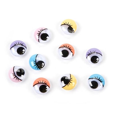 Darice® Moveable Eyes - Comic With Lashes - 15Mm - 10 Pieces