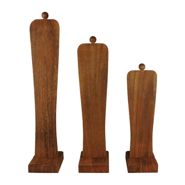 Wooden Freestanding Necklace Easel Display- 3 Piece Set