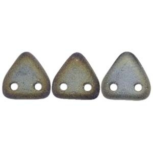 Czechmates 2 Hole Triangle Beads-Matte Iris Brown
