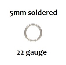 Sterling Silver Twisted Soldered Jump Ring - 5Mm, 20g