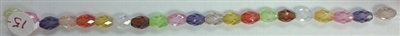 8 X 6Mm Faceted Oval Cubic Zirconia- Multi