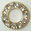 Small Channel Set Ring-12Mm-Crystal/Gold