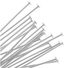 Sterling Silver Headpins - 24 Gauge, 2 Inch