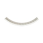 Sterling Silver Curved Tube - 3Mm X 40Mm