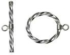 Sterling Silver Twist Tubing Toggle