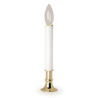 Candle Lamp - Battery - Brass Base - 7 Inches