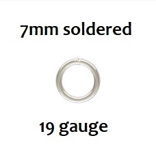 Sterling Silver Soldered Jump Ring - 7Mm, 19Ga
