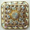 Loaded Square-20Mm-Crystal Ab/Gold