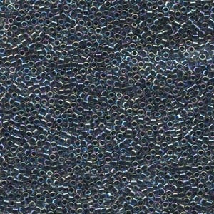 Miyuki Delica Seed Beads- 11/0- Db086 Lined Dark Blue Ab