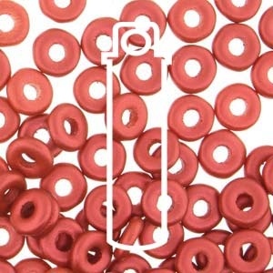 Czech Glass O Bead - Lava Red