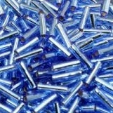 Taiwanese #3 Bugle Bead - Silver Lined Light Sapphire #B33D