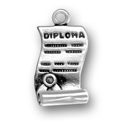 Sterling Silver Charm- Diploma