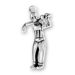 Sterling Silver Charm- Golfer