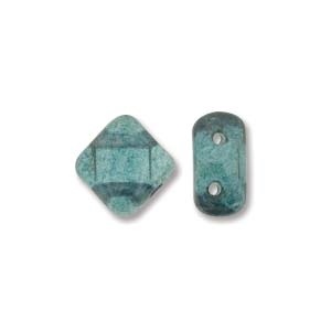 Silky Bead, 6Mm, 2-Hole - Alex Blue Luster