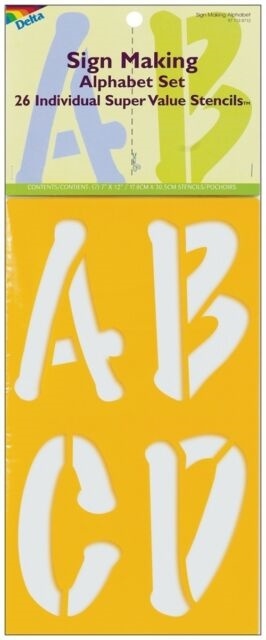 Delta Stencils - Alphabet, Sign Making- 5"