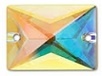 Swarovski 25 X 18Mm Rectangle Sew On Crystal Ab