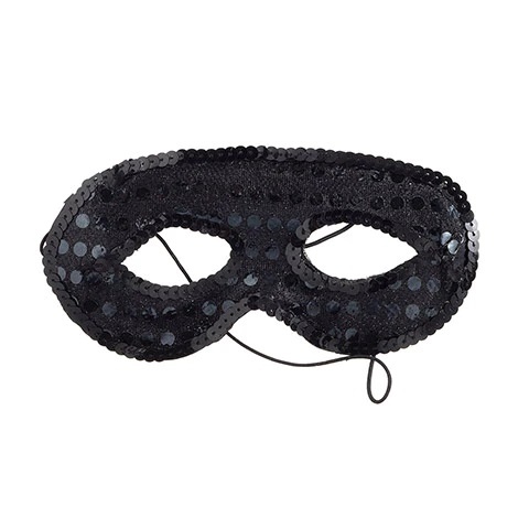 Sequined Black Mask