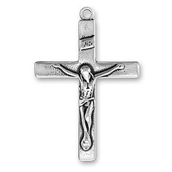 Large Basic Crucifix - Sterling Silver Charm